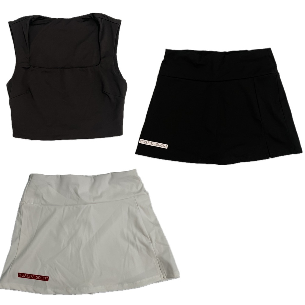 Black and White Skirt Set
